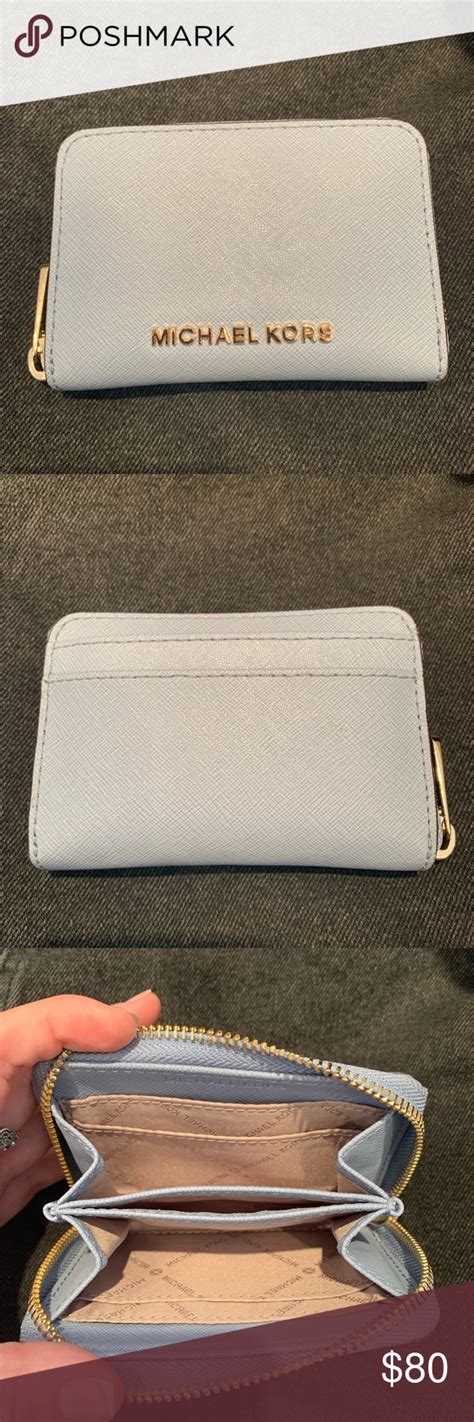 michael kors light sage wallet|light blue designer purse.